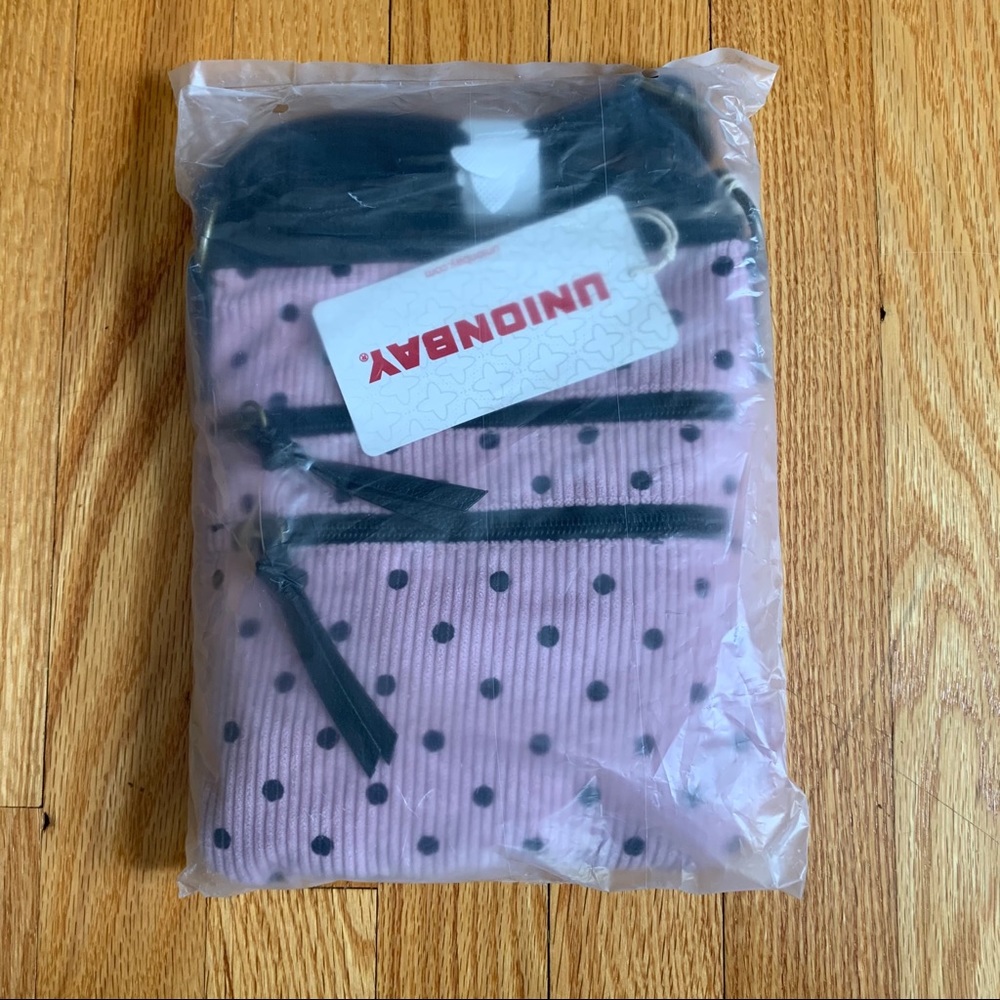 Unionbay Purple & Black Polkadot Purse